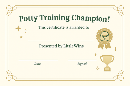 Potty Training Reward Certificate